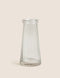 Large Ridged Glass Tapered Vase
